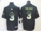 Nike Seattle Seahawks 3 Wilson black gold Color Rush Limited Jersey Fireworks version