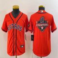 Youth Nike Houston Astros blank orange Flexbase Authentic Collection Jersey Champions -BD