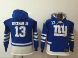 Youth Nike New York Giants #13 Odell Beckham Jr blue nike nfl Hooded Sweatshirt