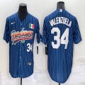 Nike Los Angeles Dodgers 34 Fernando Valenzuela blue majestic mlb jersey 06