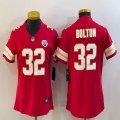 Women Nike Kansas City Chiefs #32 Nick Bolton red Color Rush Limited Jersey-BD