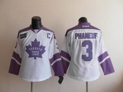 Toronto Maple Leafs 3# Phaneuf White women NHL Jerseys