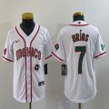 Youth 2023 World Cup Mexico #7 Julio Urias white majestic baseball jerseys 15