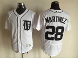 2016 Detroit Tigers #28 J. D. Martinez white Flexbase Authentic Collection Jersey