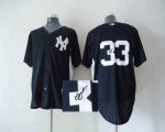 New York Yankees 33# SWISHER blue MLB signature Jersey