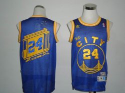 Golden State Warriors Gold 24# blue nab Jersey