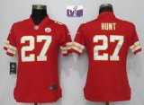 Women Nike Kansas City Chiefs #27 Kareem Hunt red Color Rush Limited Jerseys