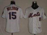 New York Mets 15 Beltran Pinstripe white MLB Jersey