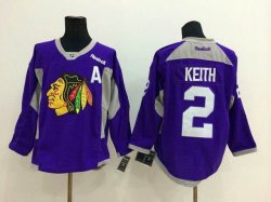 2014 new Chicago Blackhawks Duncan Keith #2 purple Ice Hockey Jerseys