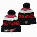 2024 Detroit Red Wings black white NHL Sports Cuffed Knit Hats