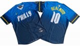 Men's Philadelphia Phillies 10# J.T. Realmuto Nike Blue 2024 City Connect Limited Jersey big size