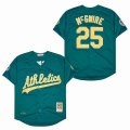 Oakland Athletics #25 Mark McGwire Green 1997 throwback MLB Jerseys-SG