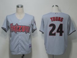 Arizona Diamondback 24 Young Grey mlb jerseys