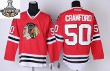 Reebok Chicago Blackhawks CRAWFORD 50 red new Jersey