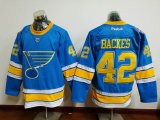 St.Louis Blues 42# David Backes blue NHL hockey Jerseys