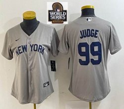 Women Nike New York Yankees #99 Aaron Judge gray MLB baseball Jersey