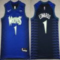 Nike Minnesota Timberwolves #1 Anthony Edwards blue Basketball Jersey City Version-XD