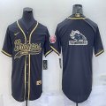 Denver Broncos blank black baseball jerseys Joint name-BD 01