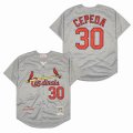 St. Louis Cardinals #30 Orlando Cepeda gray throwback 1967 baseball jerseys