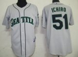 Seattle Mariners 51 Ichiro Grey MLB Jerseys