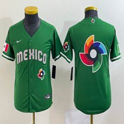 Women 2023 World Cup Mexico blank green majestic baseball jerseys (8)