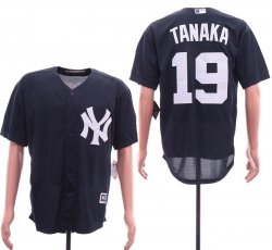 New York Yankees #19 Masahiro Tanaka blue MLB baseball Jerseys