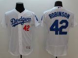 2016 Los Angeles Dodgers 42 Jackie Robinson white elite baseball jerseys