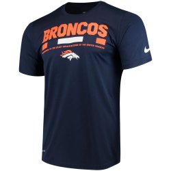 Denver Broncos Nike Sideline Legend Staff Performance T-Shirt - Navy