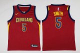 Nike Cleveland Cavaliers #5 JR Smith red nba basketball jersey-LT