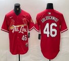 Nike St.Louis Cardinals #46 Paul Goldschmidt red majestic Baseball Jersey city version-BD