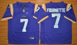 2015 LSU Tigers Leonard Fournette 7 NCAA Football Jersey - Purple