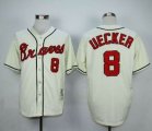 Anaheim Angels #8 Eddie Rosario throwback beige majestic baseball Jerseys