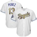 Youth Kansas City Royals #13 Salvador Perez white gold MLB Jerseys