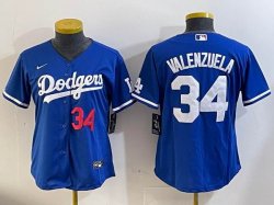 Youth Nike Los Angeles Dodgers #34 Fernando Valenzuela blue MLB baseball Jersey