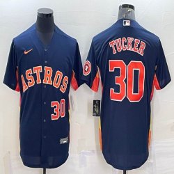 Nike Houston Astros #30 Kyle Tucker dark blue baseball jerseys -BD