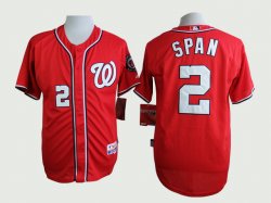 Washington Nationals #2 Denard Span red baseball jerseys