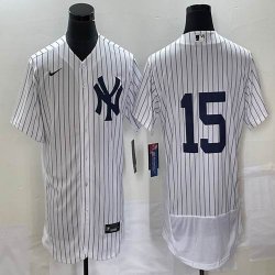 Nike New York Yankees #15 white Flexbase Authentic Collection Jersey-BD