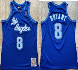 Los Angeless Lakers 8 Kobe Bryant blue throwback basketball Jersey-CY