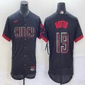 Nike Cincinnati Reds #19 Joey Votto black Flexbase Authentic Collection Jersey city blue-BD