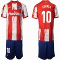 2021-2022 Atletico Madrid club #10 CORREA red blue soccer jersey home