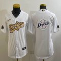 Youth Nike Los Angeles Dodgers blank white majestic baseball MLB Jersey-BD 01