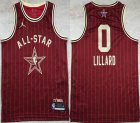 2024 NBA All Star jerseys #0 Lillard red basketball jerseys Hot press font