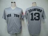 MLB Jerseys Boston Red Sox 13 Crawford Grey