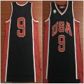 #9 Michael Jordan 84 Olympic Games black red nba jerseys