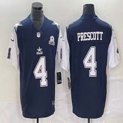 Nike Cowboys #4 Dak Prescott blue white Color Rush Limited Jersey-BD 03