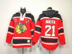 Chicago Blackhawks MIKITA 21# Red NHL Hooded Sweatshirt