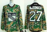 Reebok New York Rangers Ryan Mcdonagh 27# green camo nhl jerseys