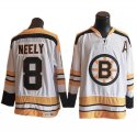 Boston Bruins 8 NEELY white nhl jersey