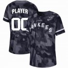 Custom Nike York Yankees dark blue Pattern majestic baseball jersey-WBL