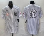 Nike New York Yankees blank white MLB baseball Jersey Joint name -BD 11